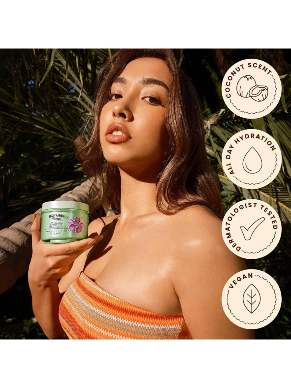 Moisturizing After Sun Body Butter with Coconut Oil - 8 Oz Hydrating Skin Care